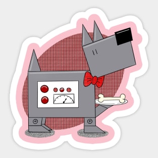 Robot Scottie Dog Sticker